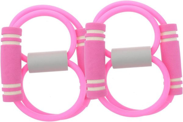 Figure 8 tensioner Stretch Band Exercise Bands Resistance Yoga Stretching Straps Yoga Band Elastic Rope Sports Equipment Pull Rope tubing  2Pcs